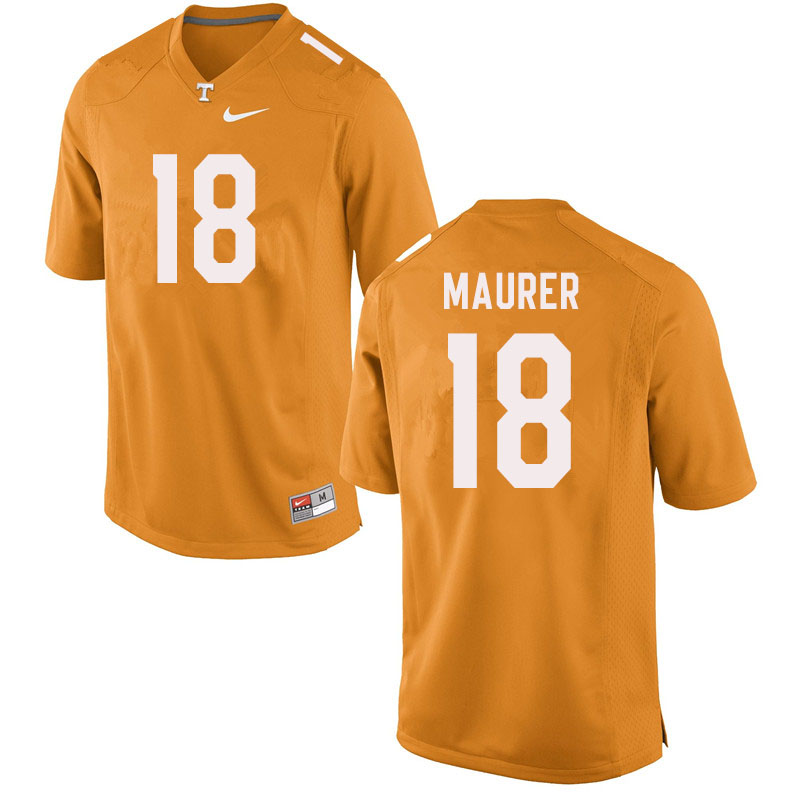 Men #18 Brian Maurer Tennessee Volunteers College Football Jerseys Sale-Orange - Click Image to Close